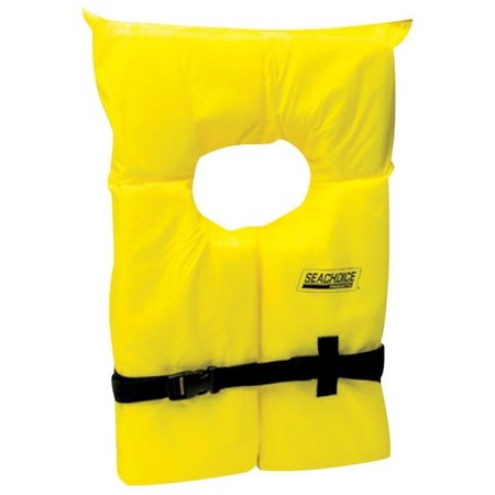 SEACHOICE 86080 Adult Life Vest Yellow - Extra Large 8318313